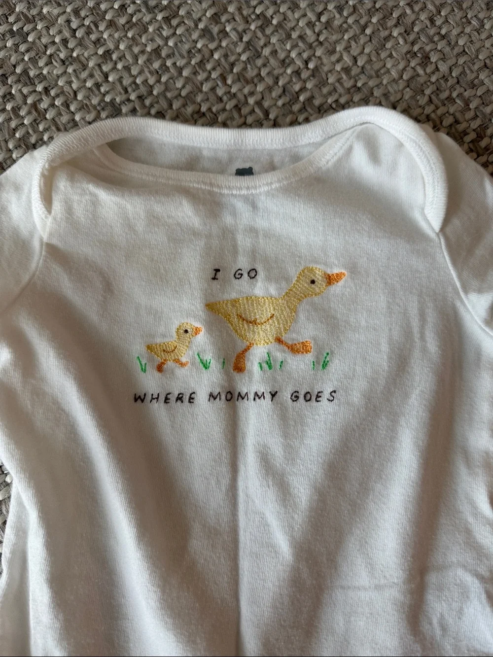 Baby onesie 100% organic cotton 6-12m